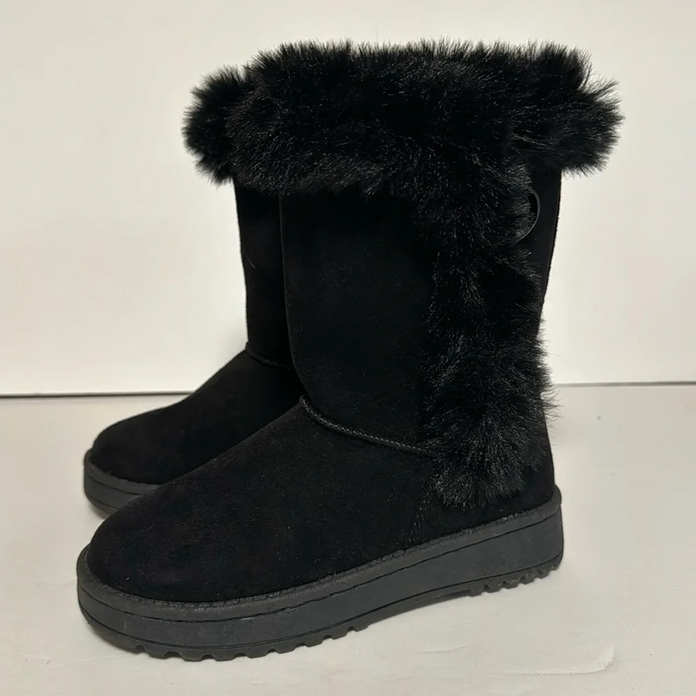 SO Sofia Girls Chestnut Brown‎ Faux Fur Sherpa Style Boot Size 12